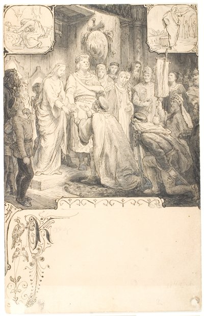King Haakon Promises His Daughter by Lorenz Frølich