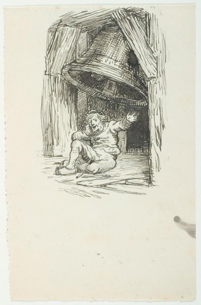 Draft for Klokkedybet by Lorenz Frølich