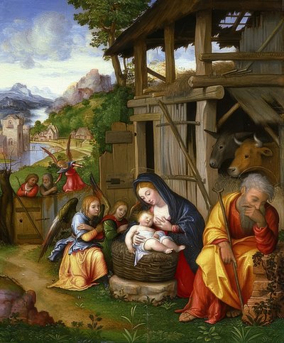 Birth of Christ. Around 1515 by Lorenzo Leonbruno