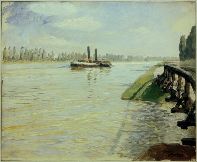 Rhine Steamer near Kehl by Lothar von Seebach