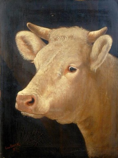 Head of a Cow by Lou Burk