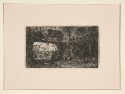 Courtyard with Passage by Louis Adolphe Hervier