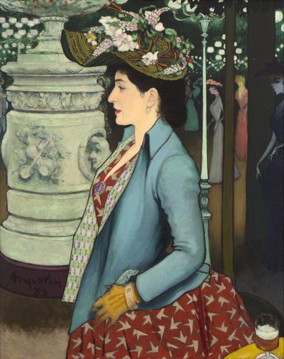 An Elegant Woman at the Élysée Montmartre by Louis Anquetin