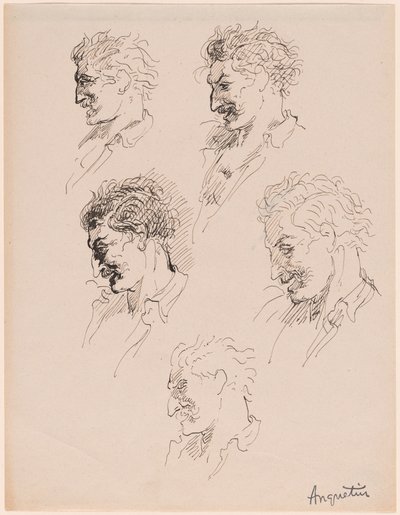 Head Studies by Louis Anquetin