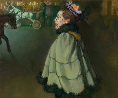 Woman at the Champs-Élysées by Night by Louis Anquetin
