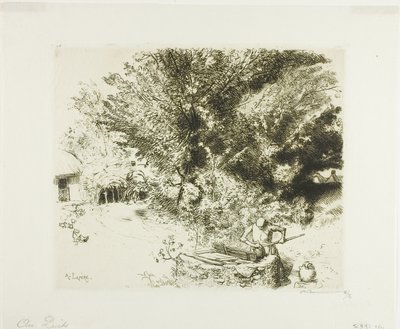 At the Well by Louis Auguste Lepère