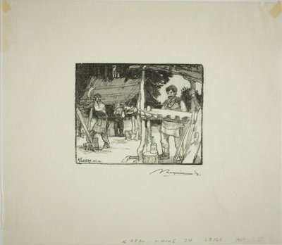Lath-Makers by Louis Auguste Lepère