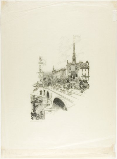The Saint-Michel Bridge by Louis Auguste Lepère