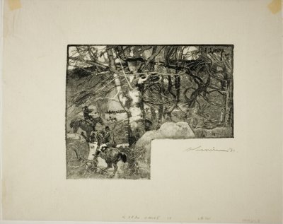 Ride to the Hounds, Mont-Gérard by Louis Auguste Lepère