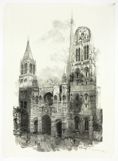 Rouen Cathedral by Louis Auguste Lepère