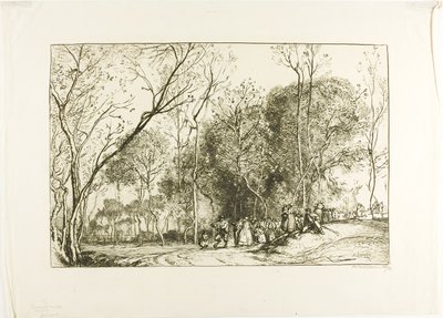 Summer of Saint-Martin: The Passing Wedding by Louis Auguste Lepère