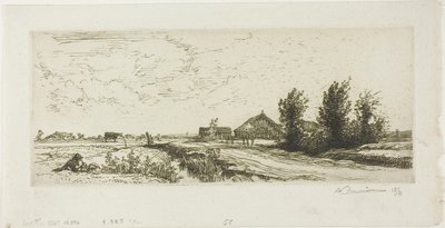 The Small Cowherd by Louis Auguste Lepère
