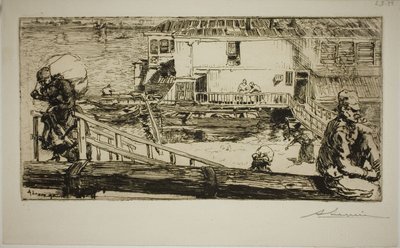 The Washhouse by Louis Auguste Lepère