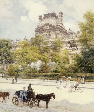 La Place du Louvre by Louis Beraud
