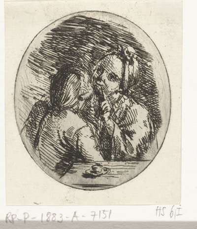 Man and Woman in Conversation by Louis Bernard Coclers