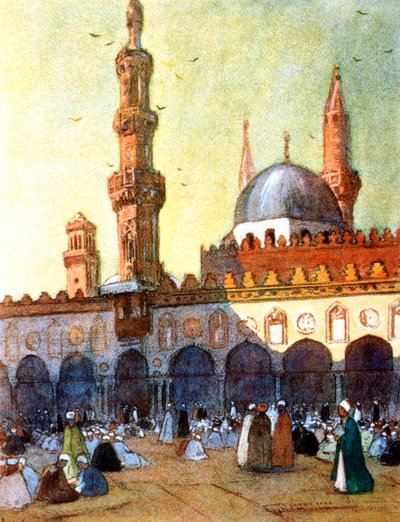 The Mosque of Al-Azhar, Cairo, Egypt, 1928 by Louis Cabanes
