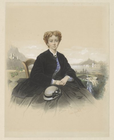 Portrait of Maria Elisabeth Adolphine Waller-Schill by Louis Chantal