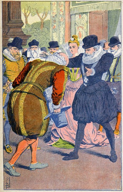 Henri IV and Sully by Louis Charles Bombled