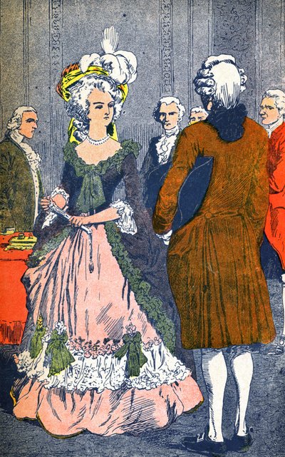 Marie Antoinette and Augeard by Louis Charles Bombled