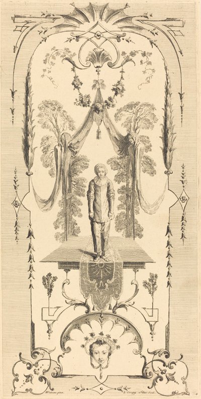 Gilles by Louis Crépy after Antoine Watteau
