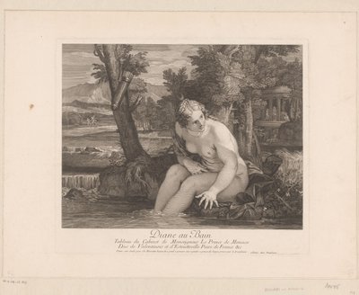 Bathing Diana by Louis Desplaces