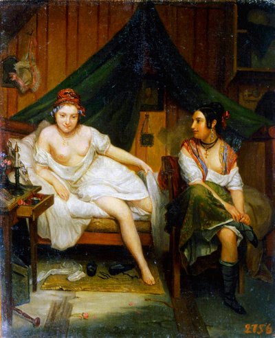 Two Girls, 19th century by Louis Eugene Bertier
