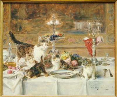 After Dinner Guests by Louis Eugene Lambert