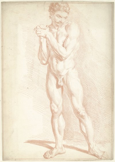 Standing Male Nude by Louis Fabritius Dubourg