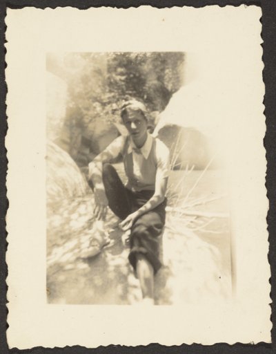 Boy Seated in Shadows by Louis Fleckenstein