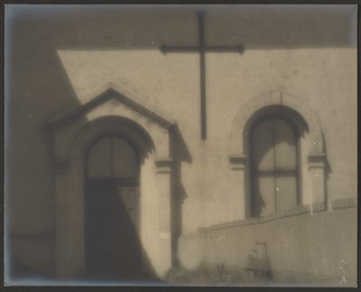 Church Exterior with Cross by Louis Fleckenstein