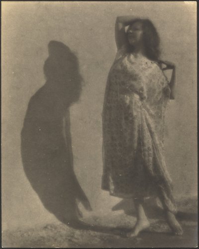 Dancer and Her Shadow on Wall by Louis Fleckenstein