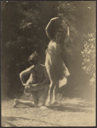 Dancers in Garden by Louis Fleckenstein