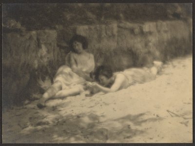 Dancers in Garden, Resting by Louis Fleckenstein