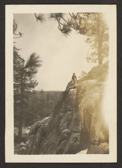Figure on Rocky Cliff by Louis Fleckenstein