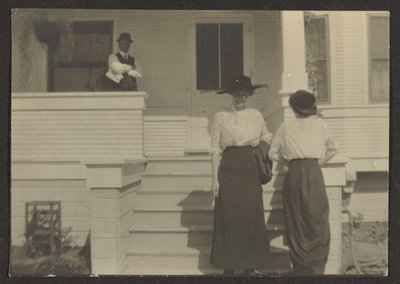 Figures on Porch by Louis Fleckenstein