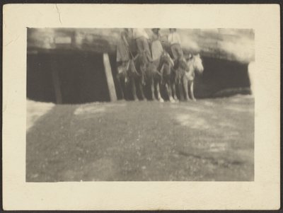 Group of People Standing on Horseback by Louis Fleckenstein