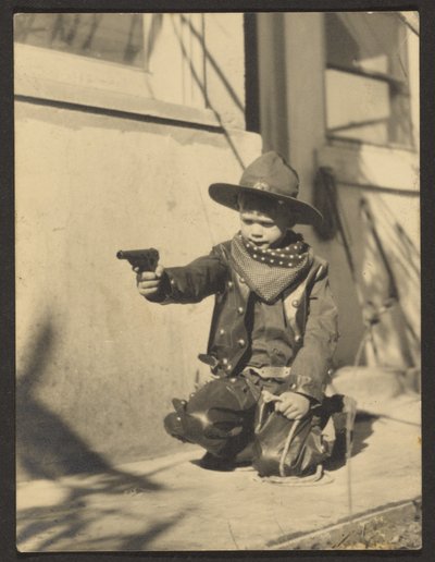 Little Boy in Cowboy Outfit by Louis Fleckenstein