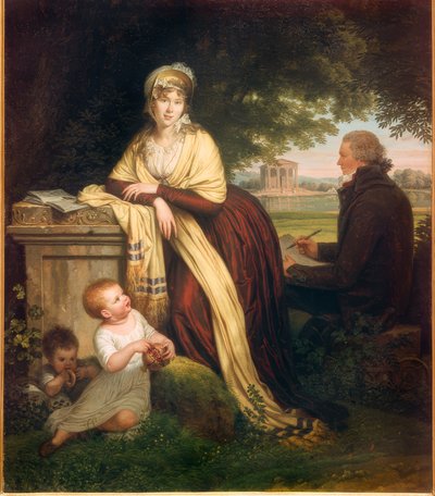 Louis Gauffier, Self-Portrait with Wife and Children by Louis Gauffier