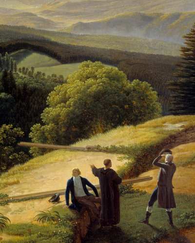 Three Travelers in a Landscape by Louis Gauffier