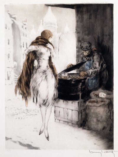 Chestnut Seller by Louis Icart