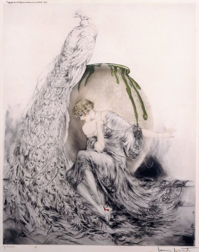 Peacock by Louis Icart