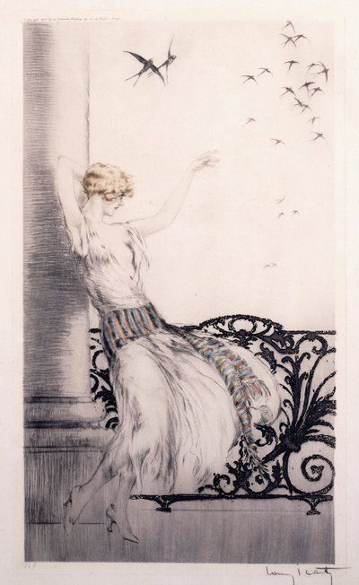 Swallows by Louis Icart