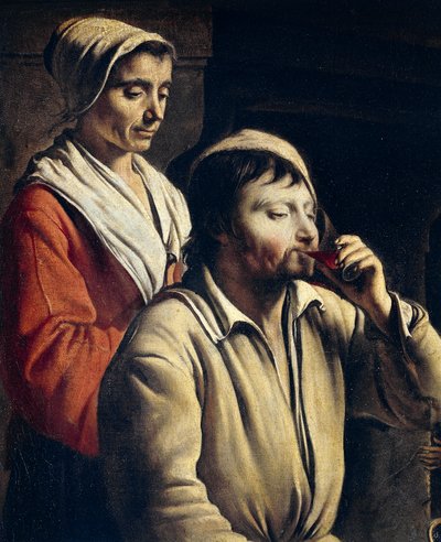 Peasant meal by Louis le Nain
