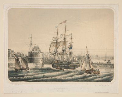 American Liner (Entrance to Le Havre) by Louis Le Breton