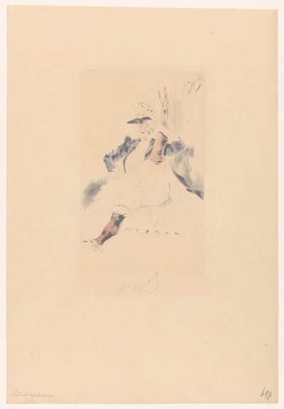Saluting Cancan Dancer by Louis Legrand (signed by artist)