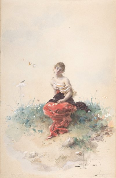 Female Figure, 19th century by Louis Leloir