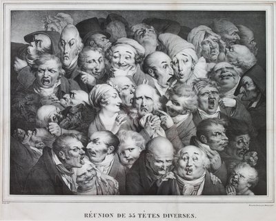 Group of Thirty-Five Heads, 1825 by Louis Leopold Boilly