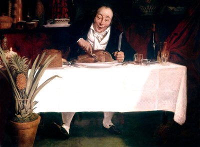 The Gourmand: Man Eating Turkey by Louis Leopold Boilly