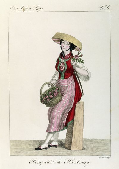 Costume of the Women of Hamburg by Louis Marie (after) Lante