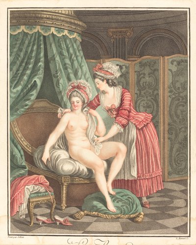The Bath by Louis Marin Bonnet after Nicolas René Jollain